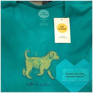 LIFE IS GOOD! LG “LIFE IS GOLDEN” VEE LS🐾🥂